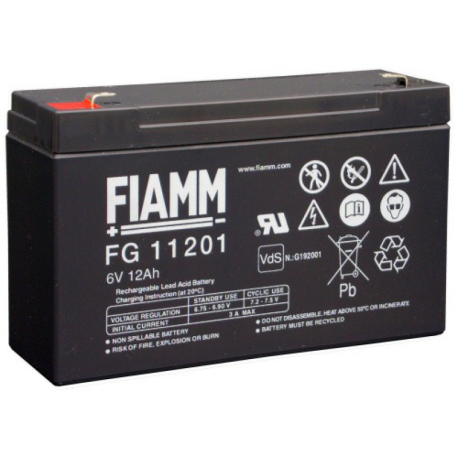 BATTERIE 6V 12Ah PB FIAMM FG11201