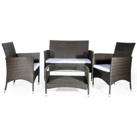 SET GIARDINO SOFA' CAPRERA MARRONE/ECRU'