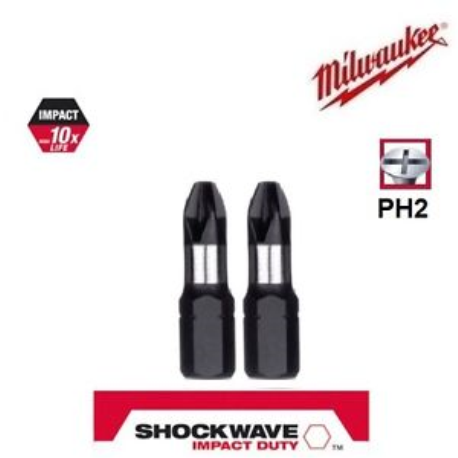 INSERTI PH2 L 25mm PZ.2 MILWAUKEE