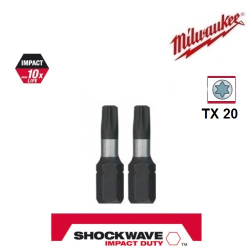 INSERTI TORX T20 L 25mm 2PZ MILWAUKEE