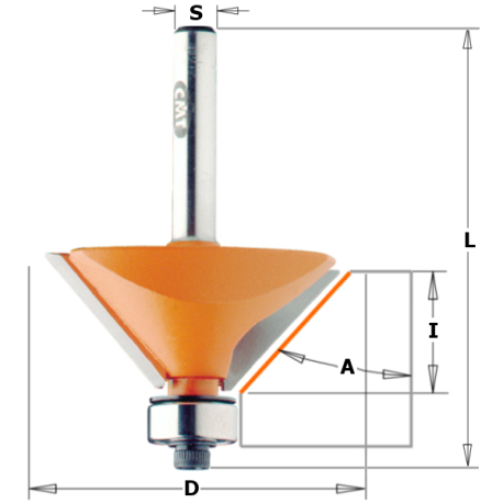 CMT FRESA X SMUSSARE C/CUSCINETTO HW S=6