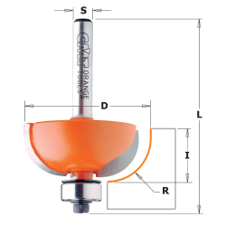 CMT FRESA R.CONVESSO C/CUSCINETTO HW S=6