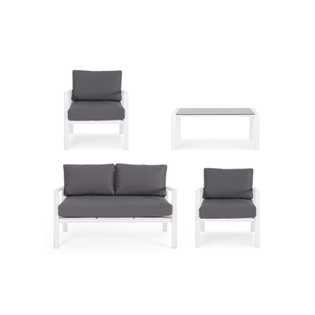SET GIARDINO KORAL BIANCO C/CUSCINI MARR