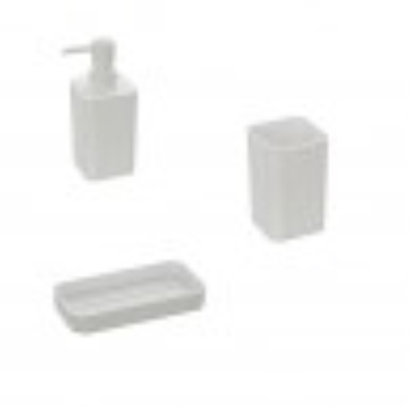 SET ACCESSORI BAGNO 3PZ MITO BIANCO