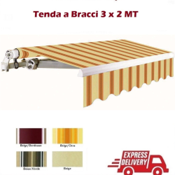 TENDA SOLE A BRACCI cm.400X300 GIALLO BI