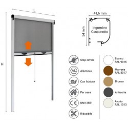 ZANZARIERA A RULLO SPECIAL 140X160 BIANC