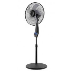 VENTILATORE PIANTANA  LUCE QUADRA NERO