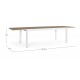 TAVOLO ALLUMINIO ELIAS 200-300X95 BIANCO