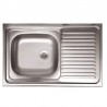 LAVELLO INOX cm.  80 1 VASCA GOCCIOL. DX