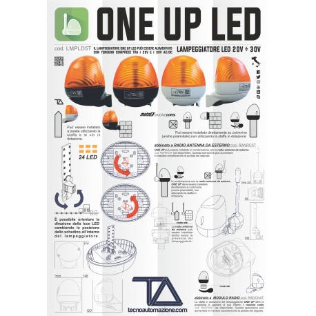 LAMPEGGIATORE TA ONE UP LED 24V