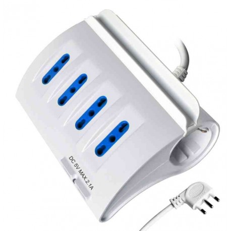 MULTIPRESA 6P 2 SCHUKO+4 BIVAL. +2 USB+