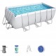 PISCINA RETT. 412X201X122 LT.8124 C/POMP