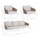 SET GIARDINO MARIBELA VIMINI BIANCO YK11