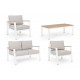 SET GIARDINO BELMAR BIANCO YK11 C/CUSCIN