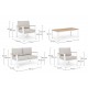 SET GIARDINO BELMAR BIANCO YK11 C/CUSCIN