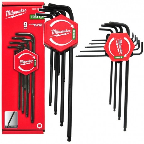 SERIE CHIAVI TORX MILWAUKEE 9 PEZZI LUNG